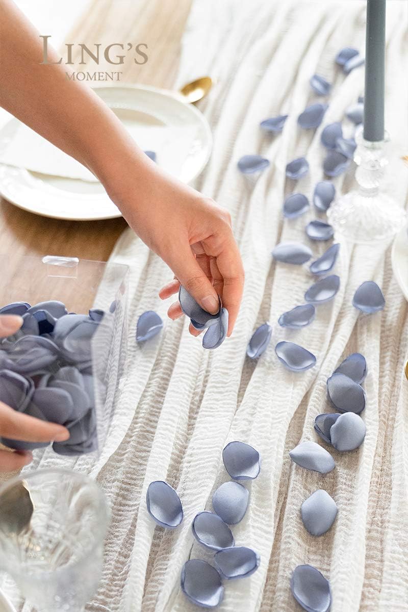 Ling's moment Rose Petals, Silk Flower Petals for Wedding/Aisle/Flower Girl Baskets/Table