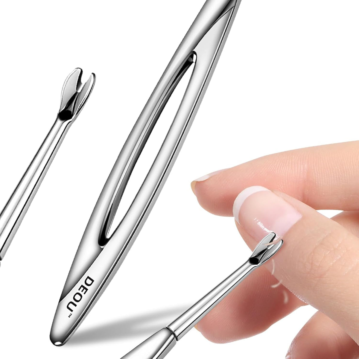 Cuticle Pusher Dead Skin Remover Stainless Steel dead skin fork cuticle trimmer Professional nail