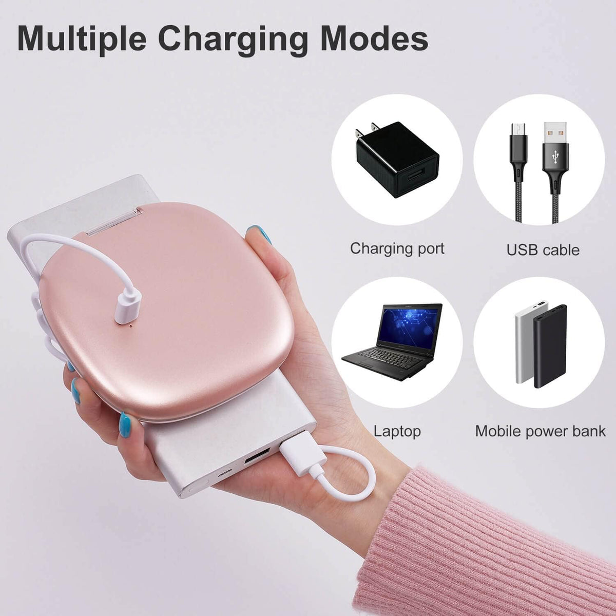 Mocado Compact LED Magnifying Travel Makeup-Mirror - 4 inches 1X/10X Magnification Small Hand