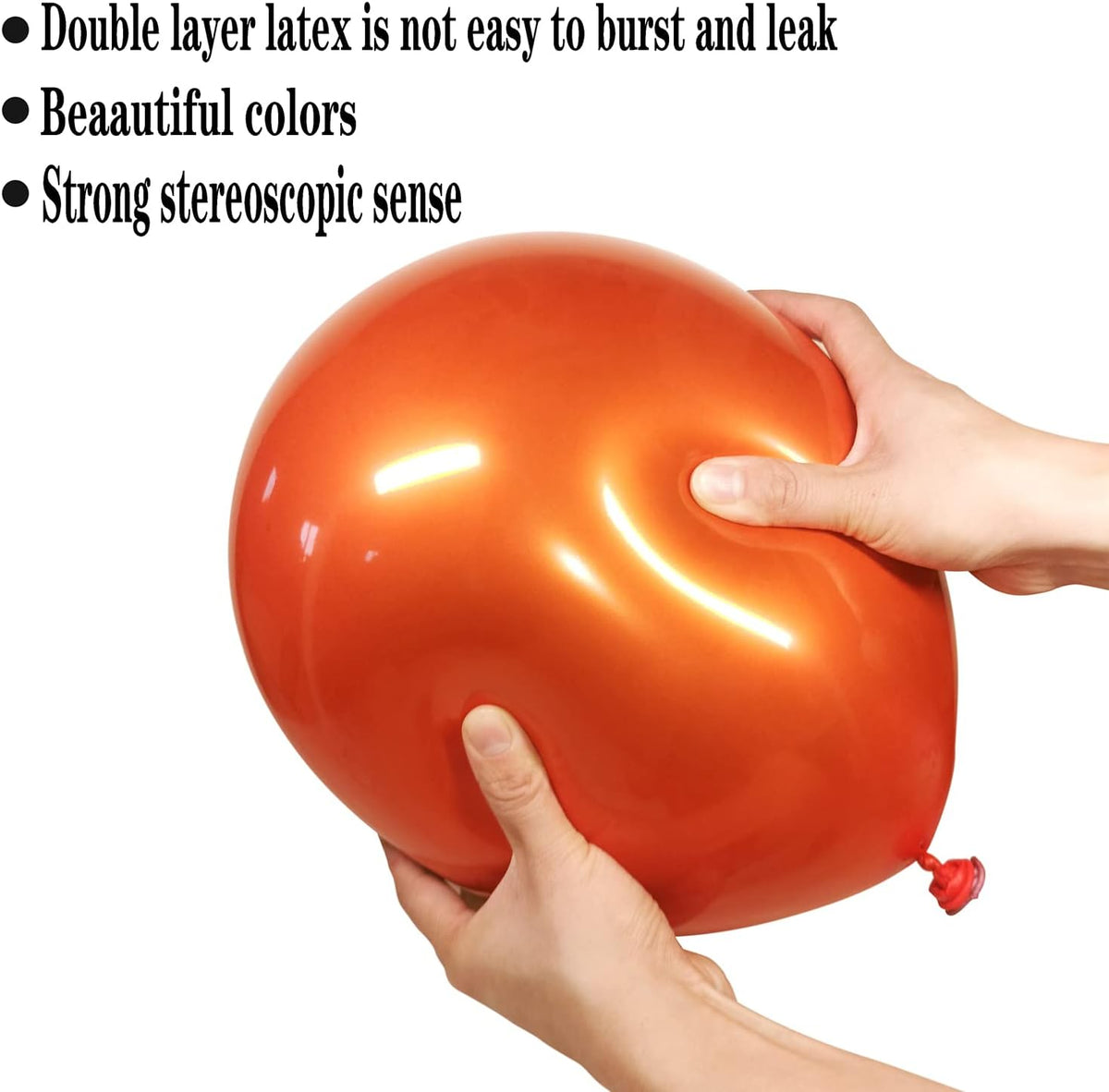Metallic Orange balloons, 50pcs 10 inch burnt orange balloons, double layer orange balloon are more