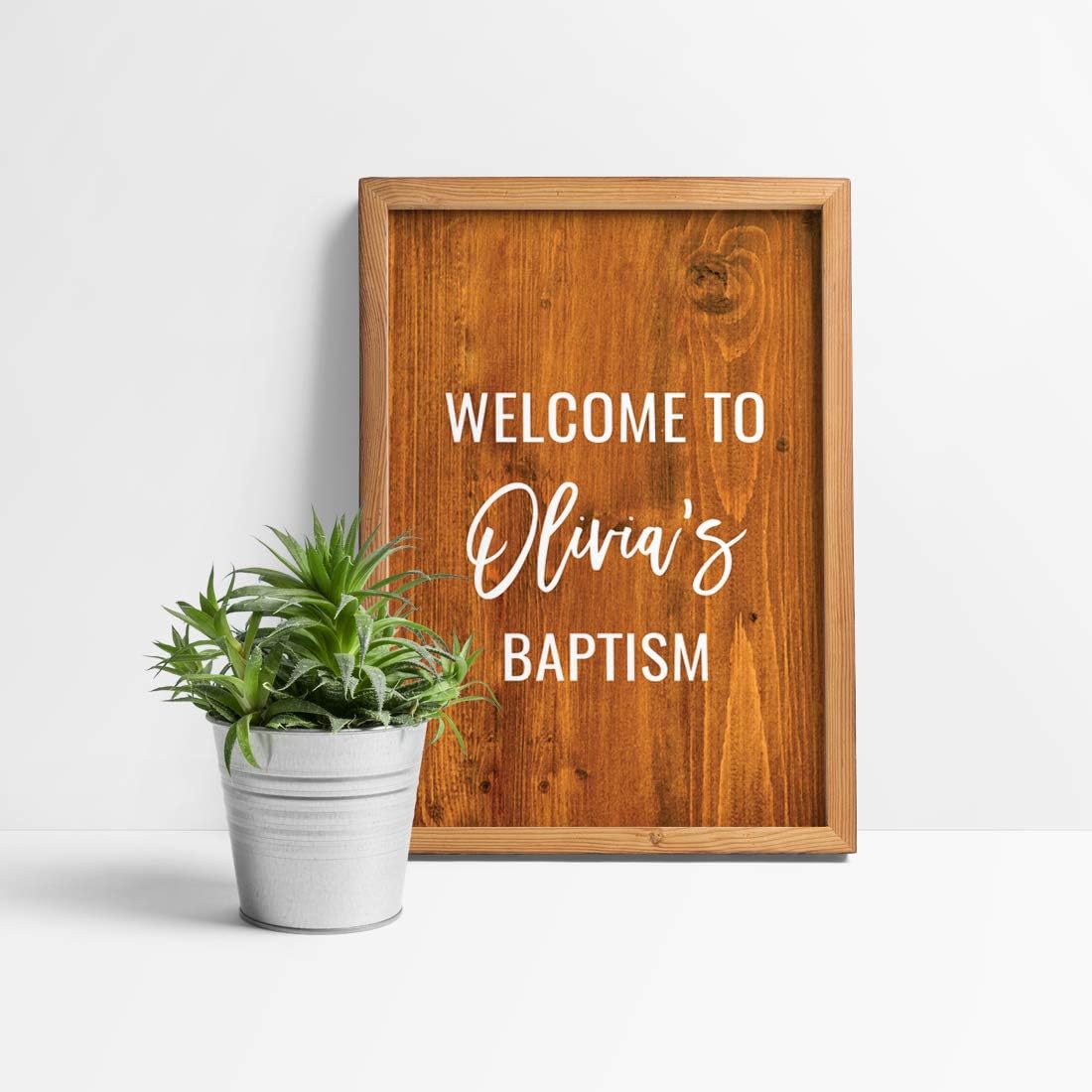 Andaz Press Personalized Extra Large Wedding Easel Board Party Sign, 12x18-inch, Rustic Barn Wood