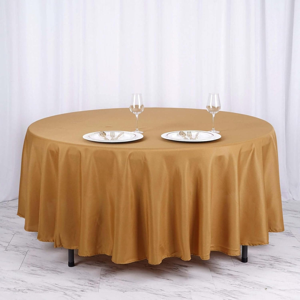 Efavormart Round Tablecloth, 108 Inch Stain & Wrinkle Resistant Washable Table Cloth, Decorative