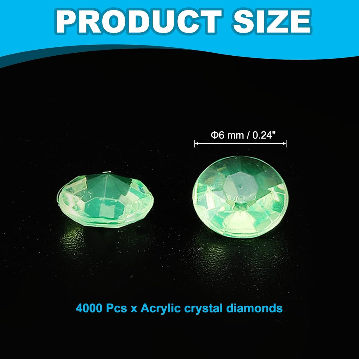 PATIKIL 4000 Pcs Wedding Table Scatter Confetti Crystals 6mm Acrylic Diamonds Vase Fillers Gems for