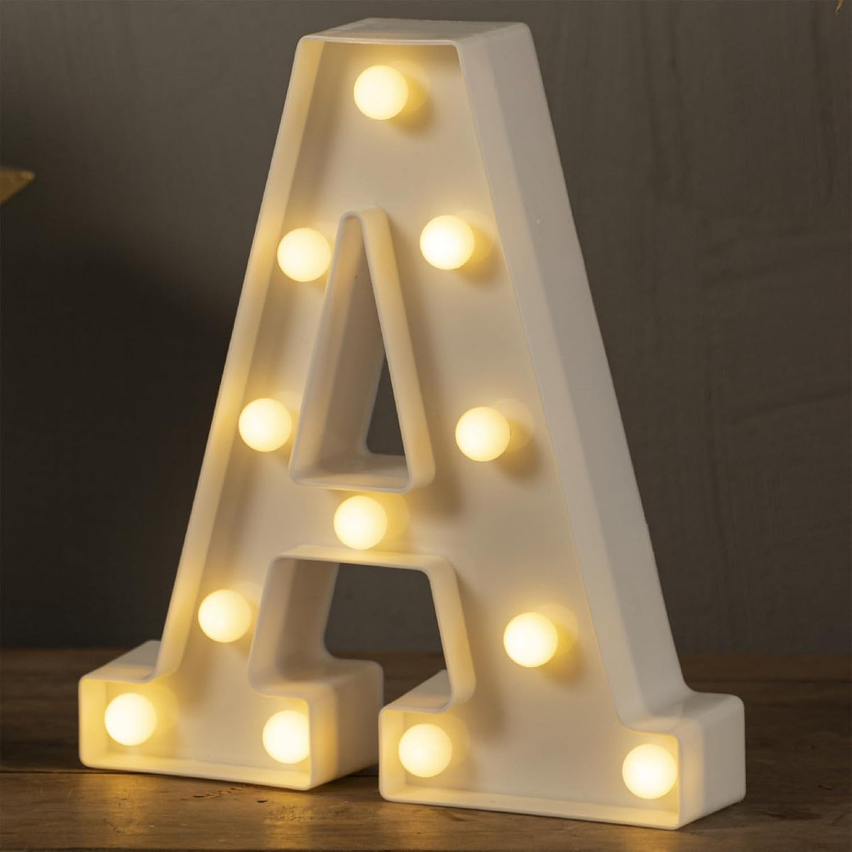 HXWEIYE Light Up Letters A, LED Marquee Letters Lights Sign 26 Alphabet and 10 Number Big Light