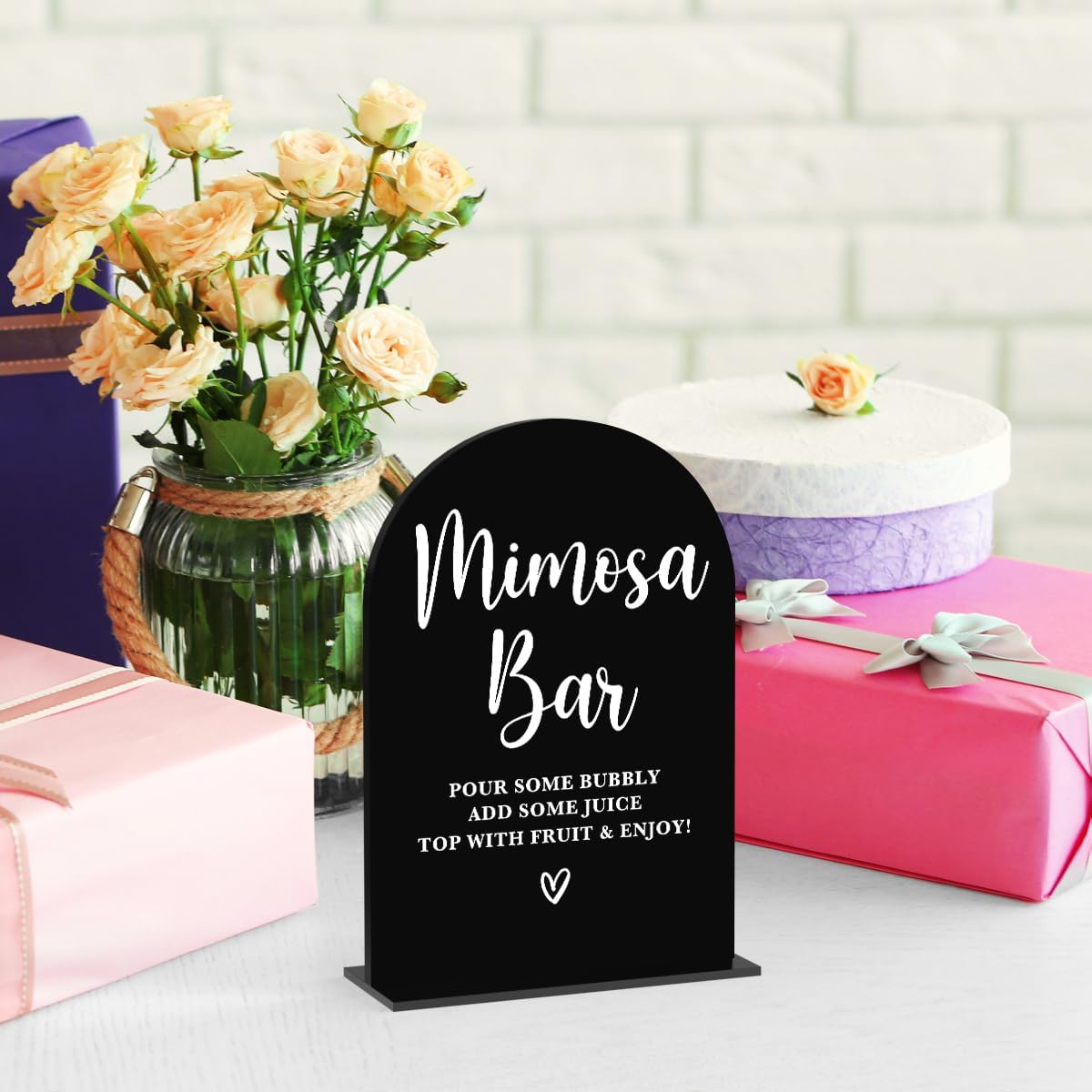 Acrylic Wedding Signs, Bridal Shower Decorations, Mimosa Bar Signs for Reception, Modern
