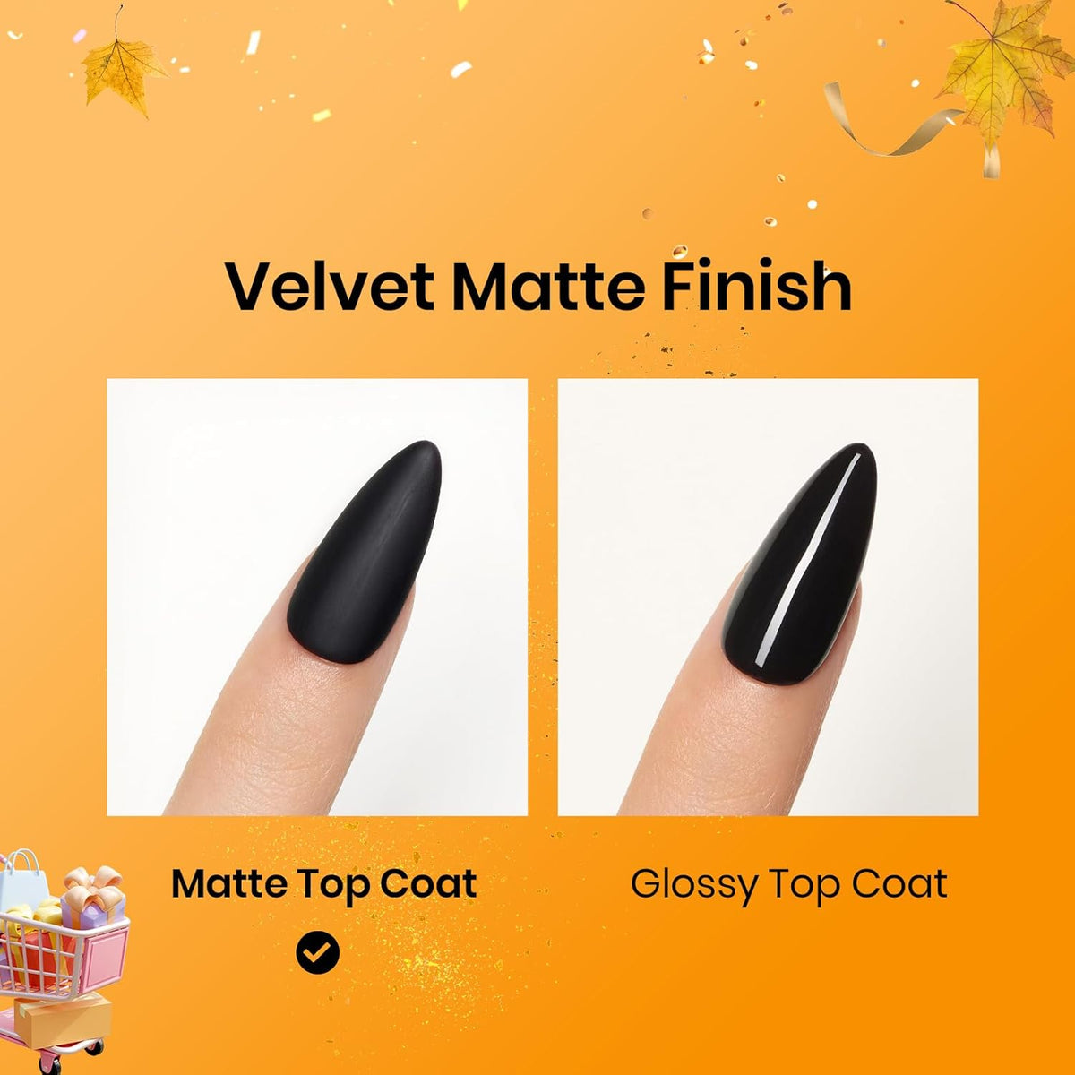Beetles Matte Gel Top Coat for Gel Nail Polish,15ML Chrome Proof Matte Top Coat No Wipe