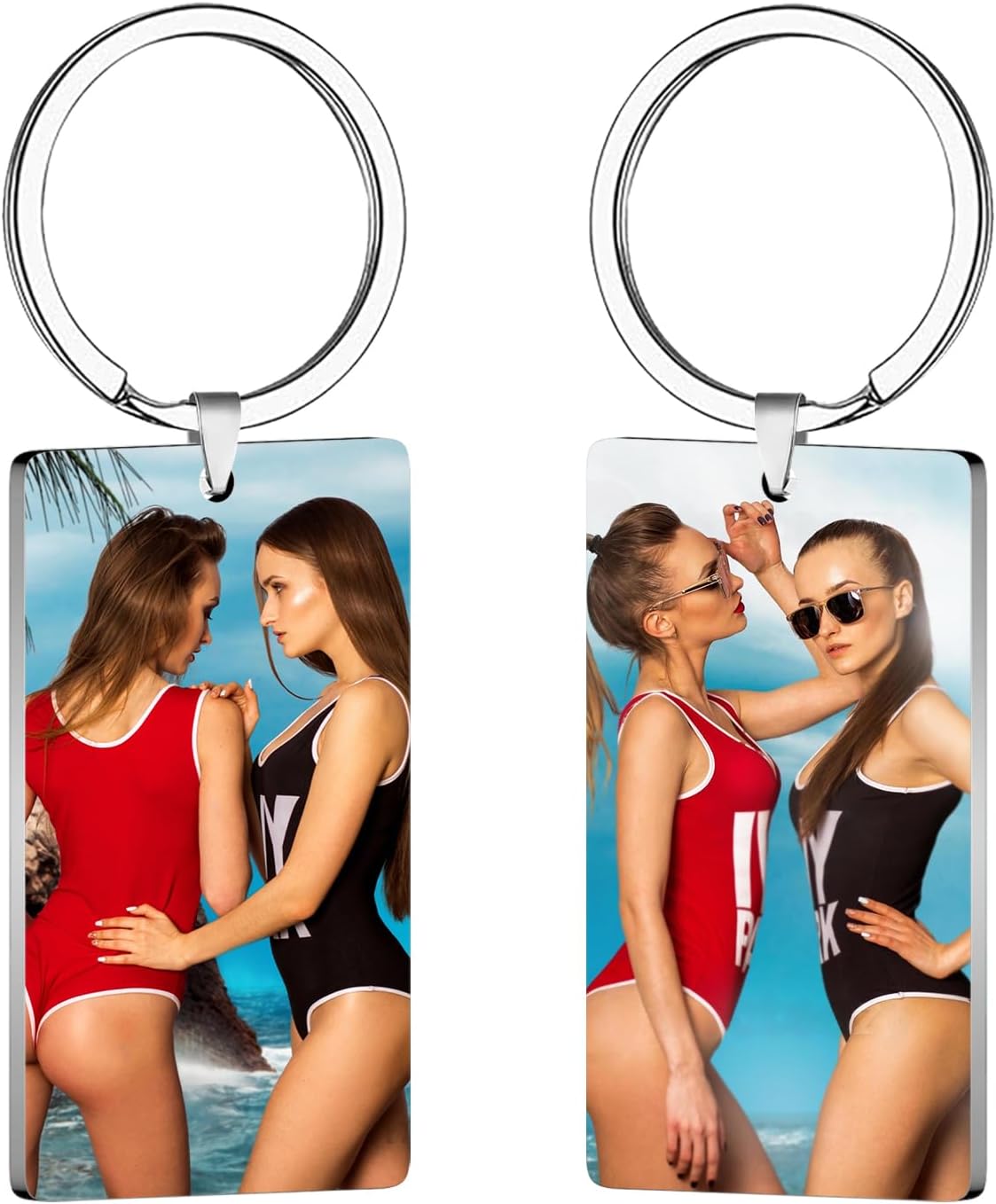 Custom Keychain with Picture, Personalized Keychain with Engraved Photo/Text, Gifts for Family and