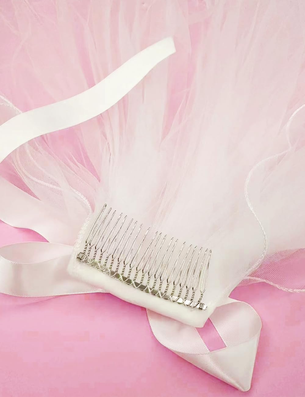 Bridal Veil with Headband Sash Glasses 4 PCS Bachelorette Party Decorations Bridal Shower Supplies