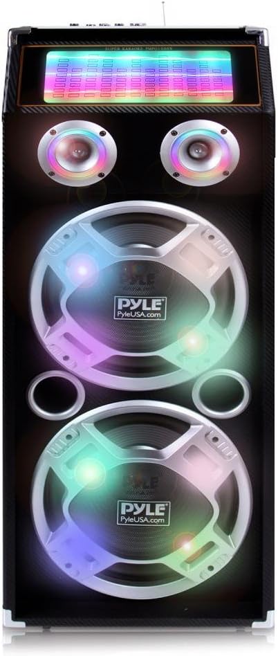 Pyle Wireless Active PA Speaker System - 1000W Portable High Powered Bluetooth Compatible Outdoor