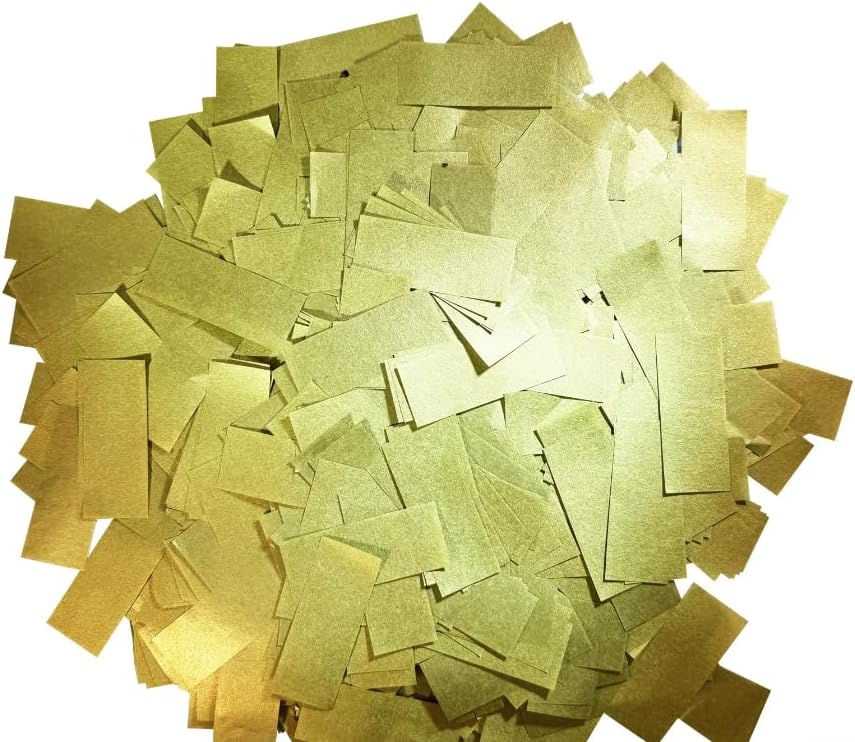 Ultimate Confetti, Gold Shimmer Biodegradable Confetti - Rectangular Flame-Resistant and