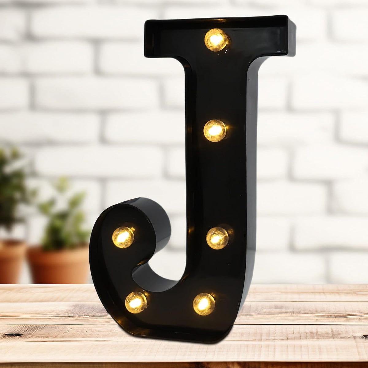Led Marquee Letters, 8.58 Inch Black Light Up Letters, Small Led Letter Lights, Battery Powered