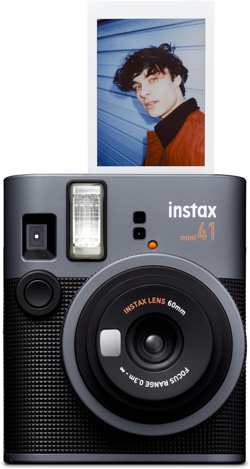 Fujifilm Instax Mini 41 Instant Camera Vintage Black. + Fujifilm Value Pack (40 Sheets) + Shutter