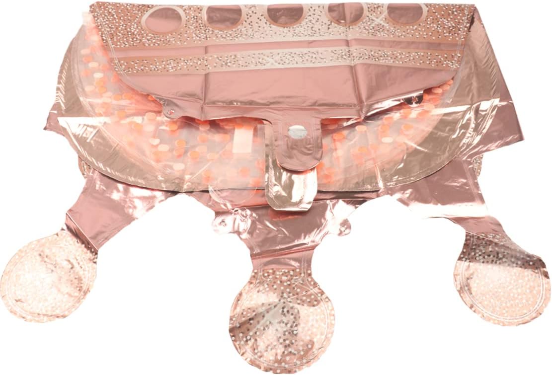 Crown Balloons Pack Of 5 Foil Mylar Helium Balloons For Quinceanera Party Decorations in Rose Gold