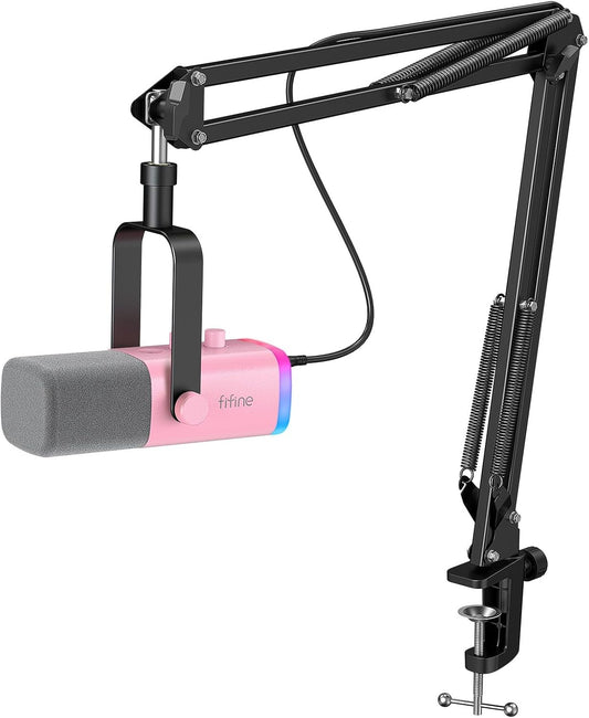 FIFINE XLR Gaming Microphone USB, PC Dynamic Microphone Kit for Vocal, Recording, Podcast