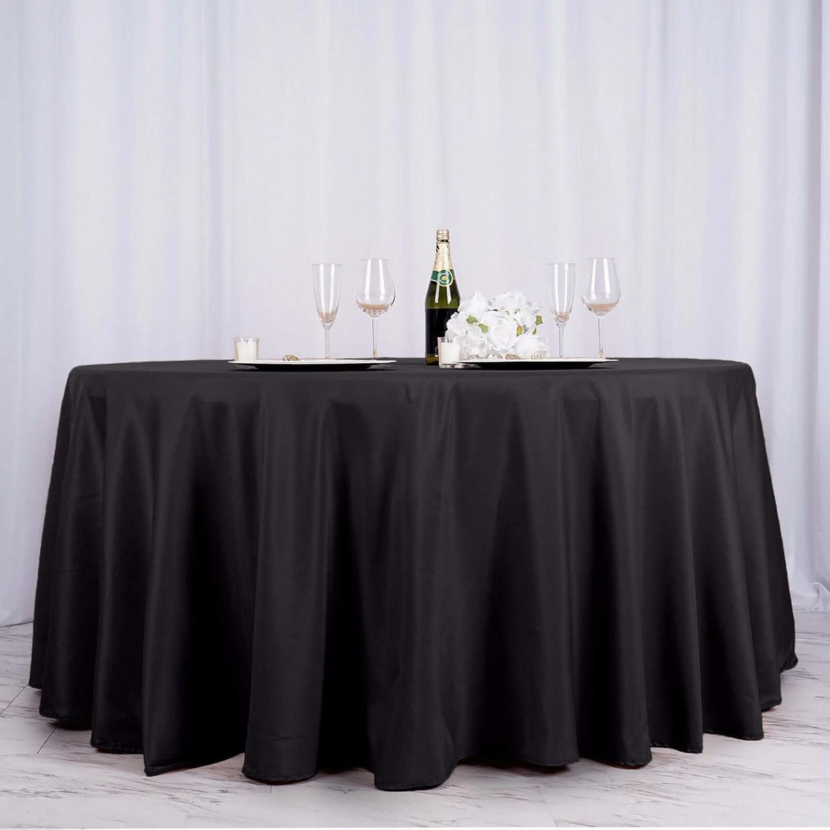 Efavormart Round Tablecloth, 132 Inch Stain & Wrinkle Resistant Washable Table Cloth, Decorative