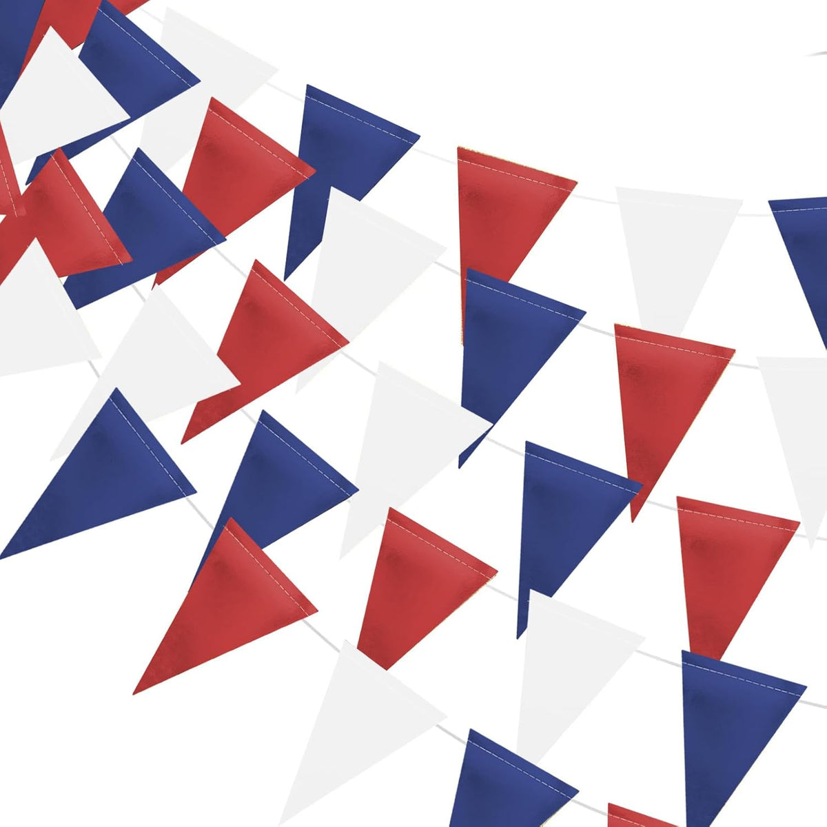 MerryNine Triangle Flag Bunting Banner, 3 Pack Vintage Style Pennant Banner for Wedding, Baby
