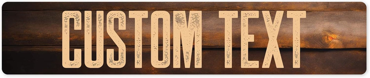 Custom Sign, Custom Street Sign, 11 Font Colors, 13 Font Styles, 4 Hole Options, 22 Sizes, 6x30