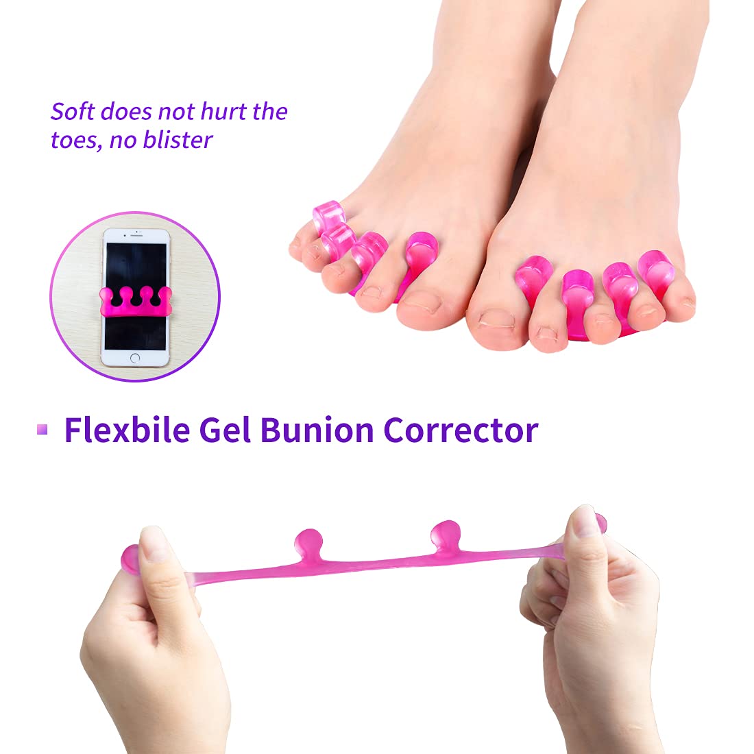 Toe Spacers for Women,Toe Separators for Women,Toe Separators Use for Separation of Toenails or