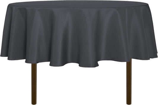 sancua Round Tablecloth - 60 Inch - Water Resistant Spill Proof Washable Polyester Table Cloth