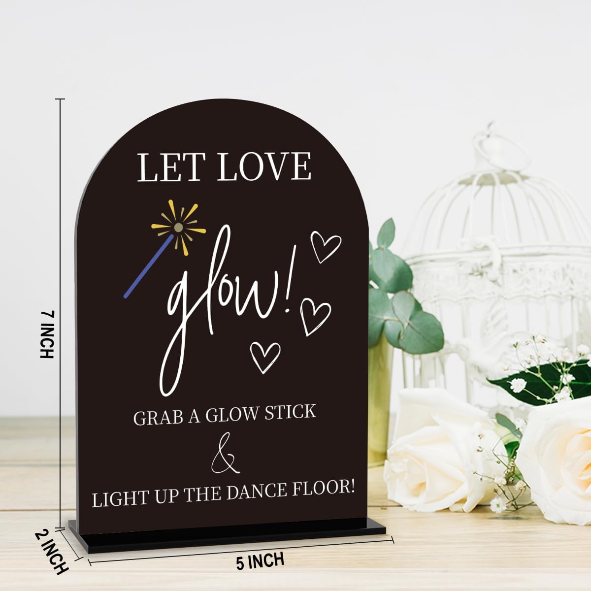 Wedding Glow Sticks Sign, Light Up Dance Floor Desk Decor, Wedding Dance Floor for Engagement