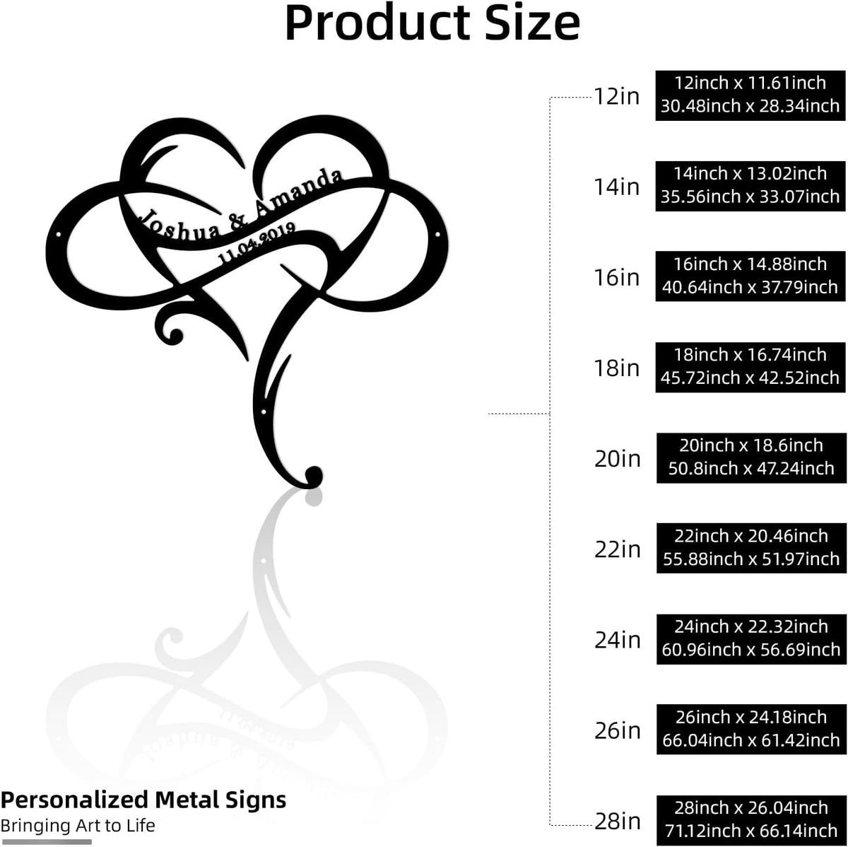 Custom Metal Name Sign, Personalized Last Name Metal Signs, Split Letter Monogram Sign, Porch