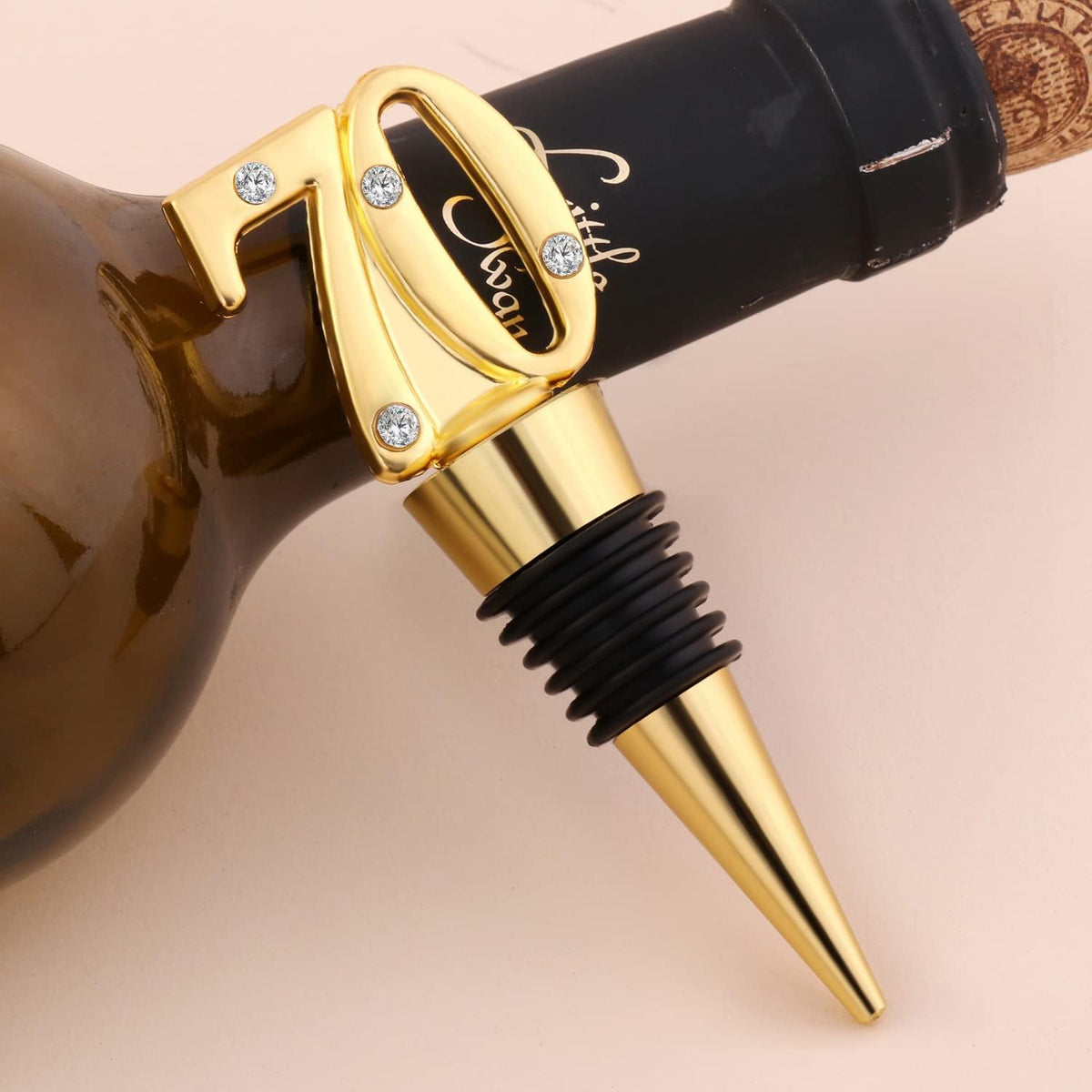 24 Pack 70th Birthday Party Favors For Guests-70 Years Old Wine Bottle Stopper With Gift Box For