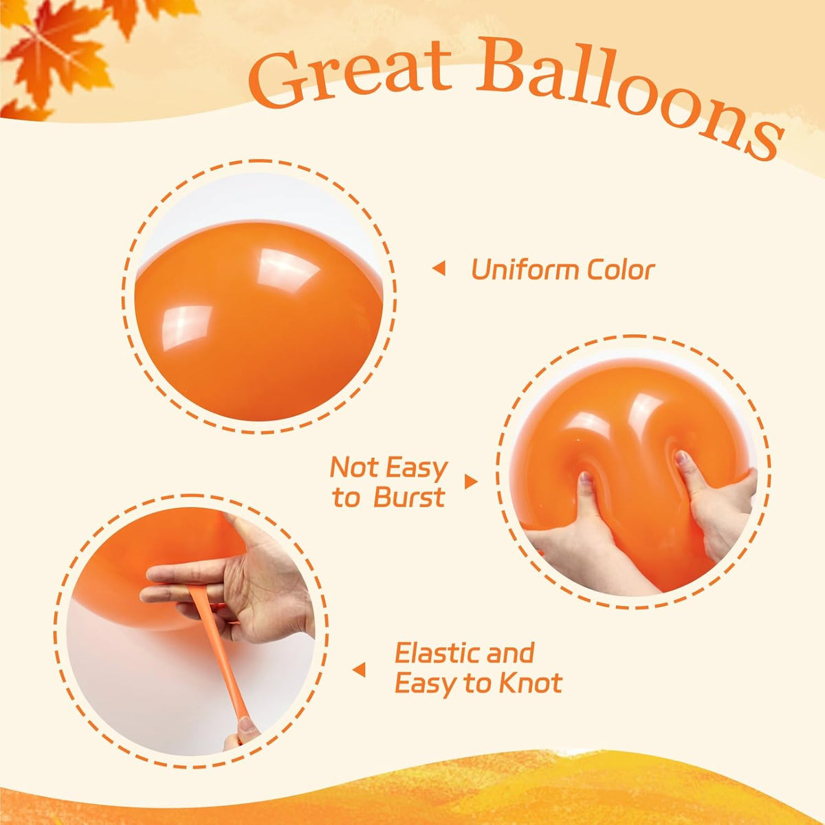 60pcs 12inch Fall Thanksgiving Balloons with Burgundy Burnt Orange Pastel Mustard Yellow Metallic
