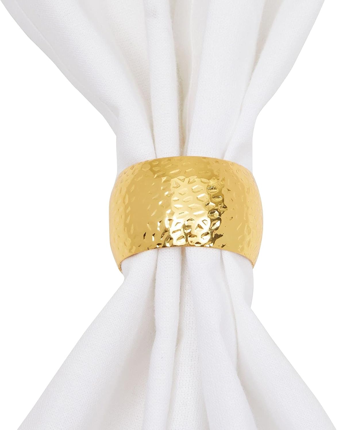 Farmlyn Creek Gold Napkin Ring Set of 12 for Weddings & Events - 1.8 x 1.8 in Zinc Metal Round