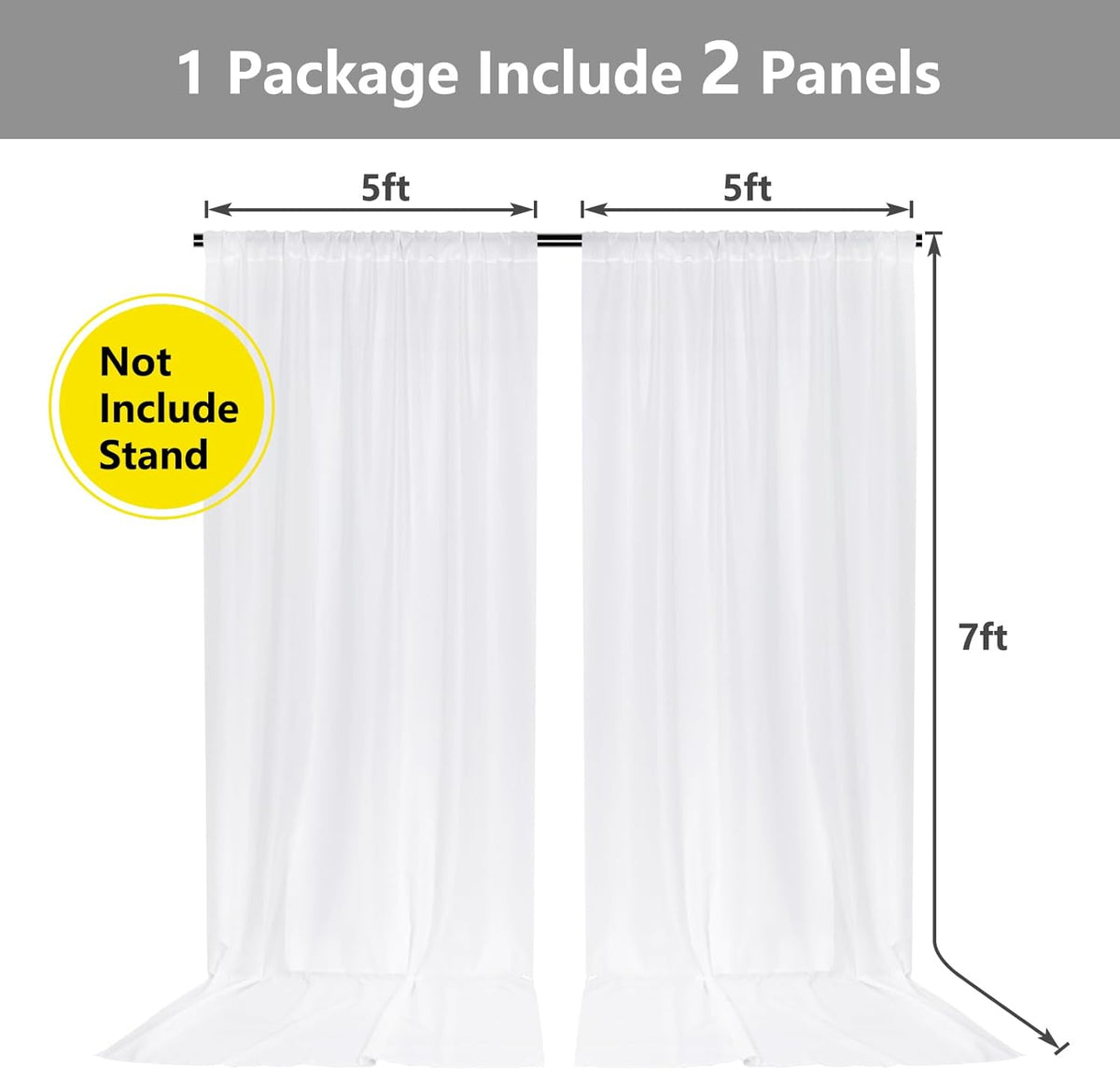 White Backdrop Curtain for Wedding Decor Holiday Party - White Wedding Backdrop Polyester