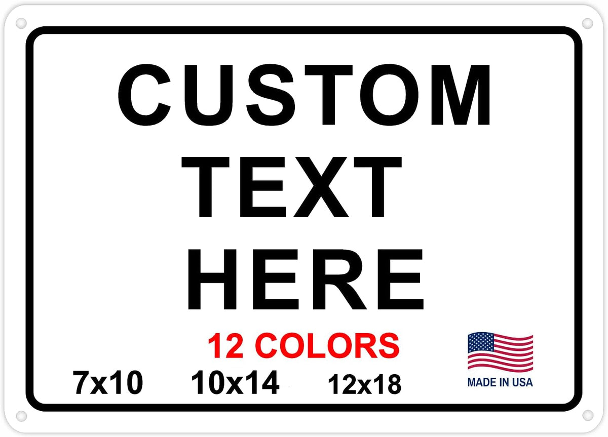 Custom Signs Outdoor Metal for Home Office Business, Personalized, Door, Porch, Delivery, Man Cave