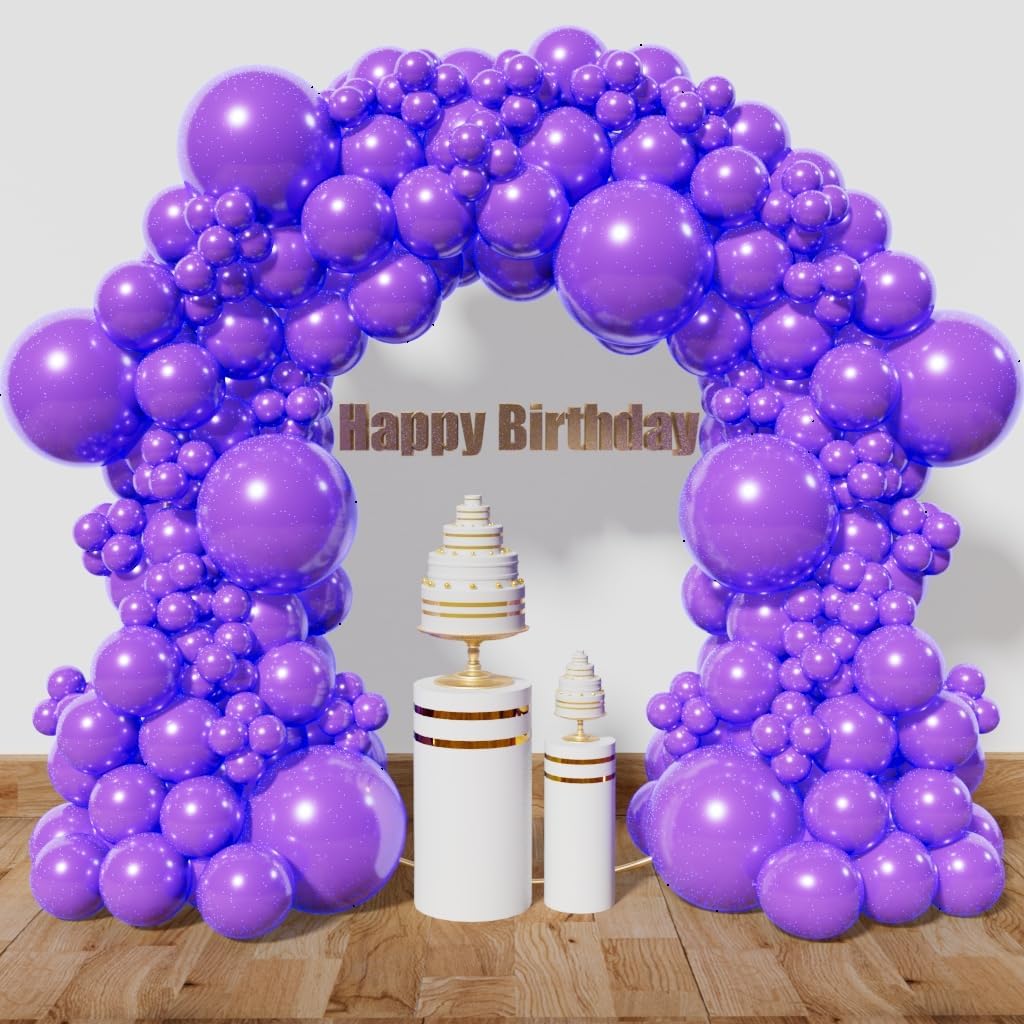 KAWKALSH Purple Balloon Arch Kit 111Pcs 18 12 5 Inch Latex Party Balloons Garland for Birthday Baby