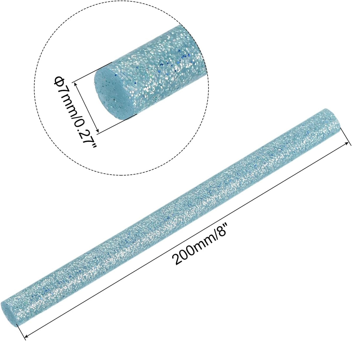 uxcell 20pcs Hot Glue Sticks for Glue Gun 7mm/0.27-inch x 8-inch Mini Hot Melt Adhesive Glue Stick