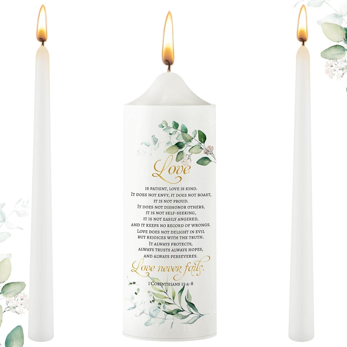 Frienda Unity Candles for Wedding Ceremony Set Wedding Unity Taper Candles Catholic Religious