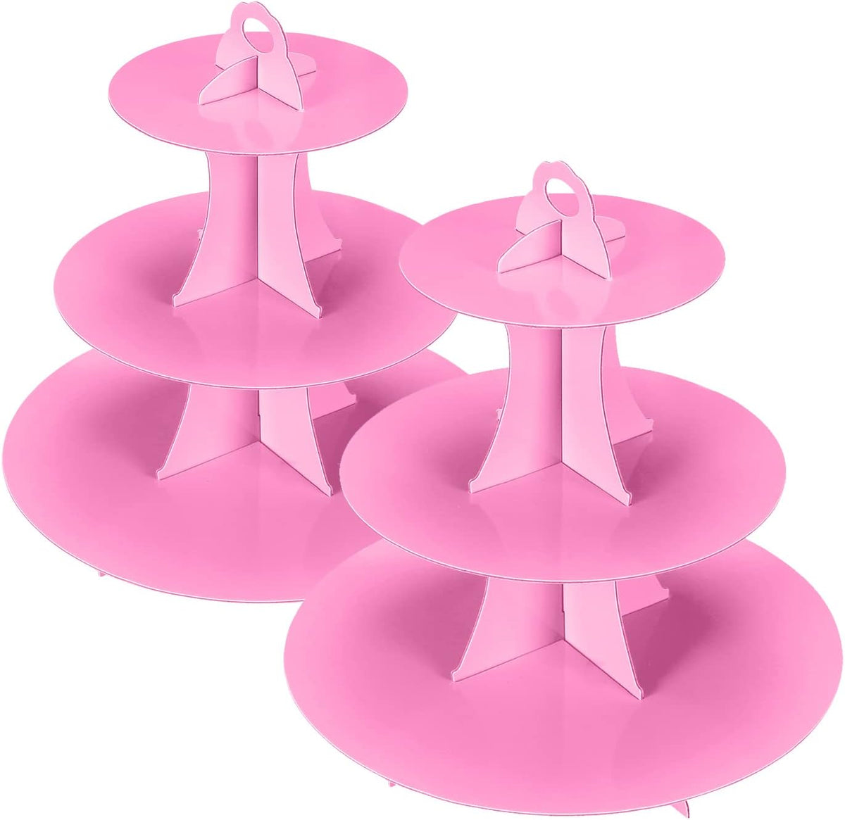 2Pcs 3-Tier Cupcake Stand, Cake Stand holder, Tiered DIY Cupcake Stand Tower for Dessert Table