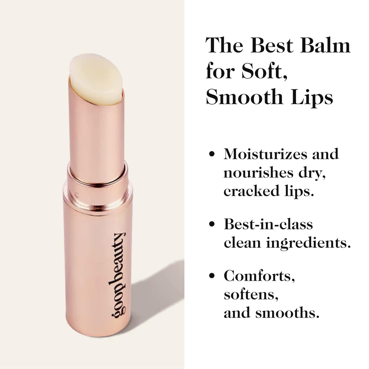 goop Beauty Clean Lip Balm | Dry Lips Treatment | Coconut Oil, Pomegranate Extract, & Shea Butter |