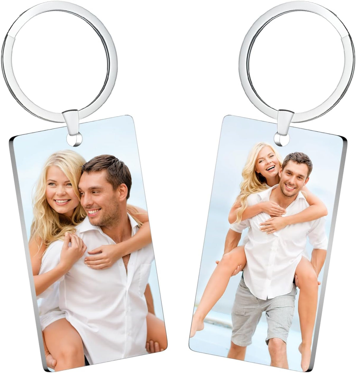 Custom Keychain with picture Double-sided Personalized Your Photo/Text/Icon for Men Family