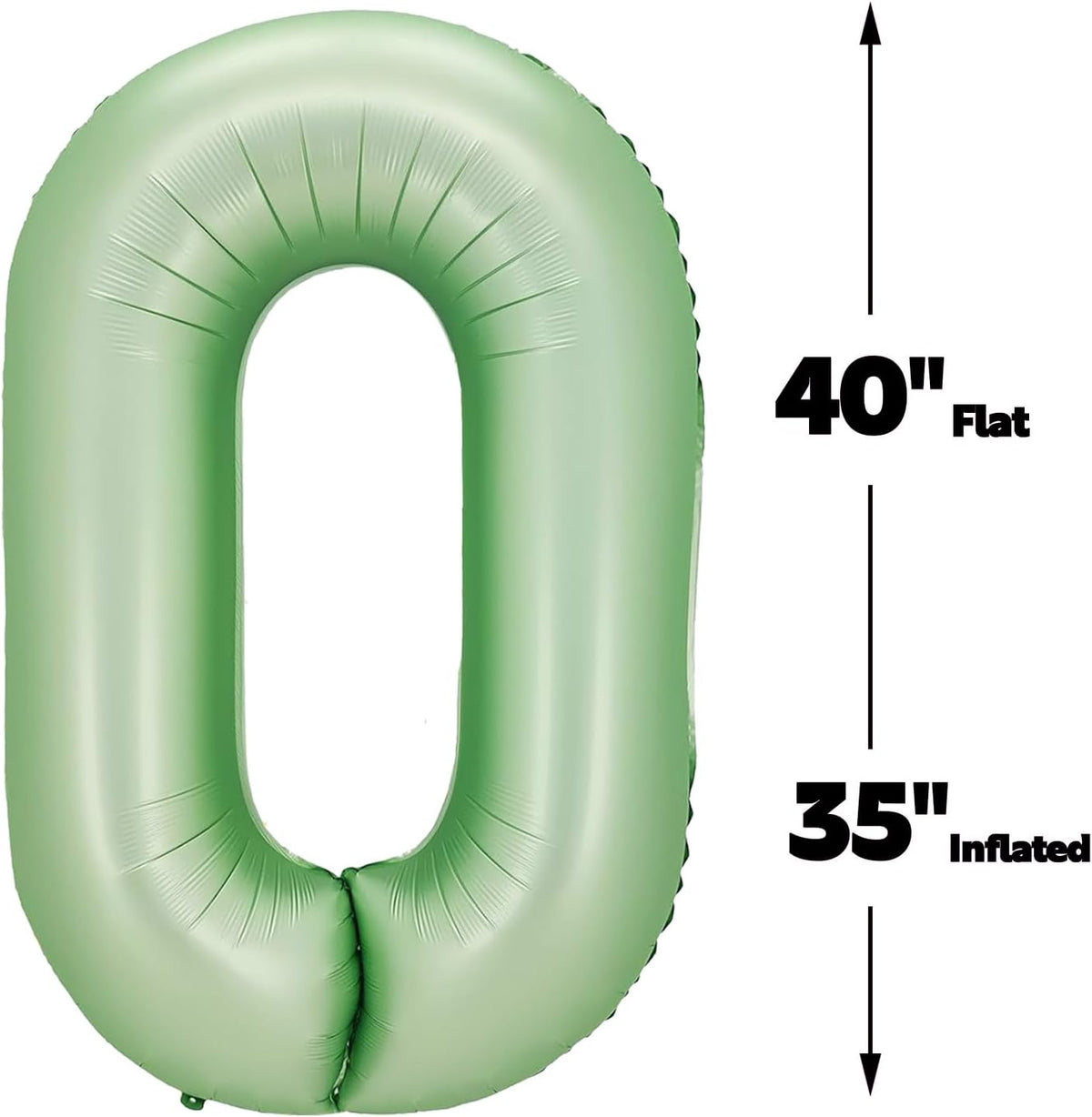 Sage Green 40 Inch 0 Number Balloons, 0 Decorations for 10 20 30 40 50 60 70 80 90 100 Birthday