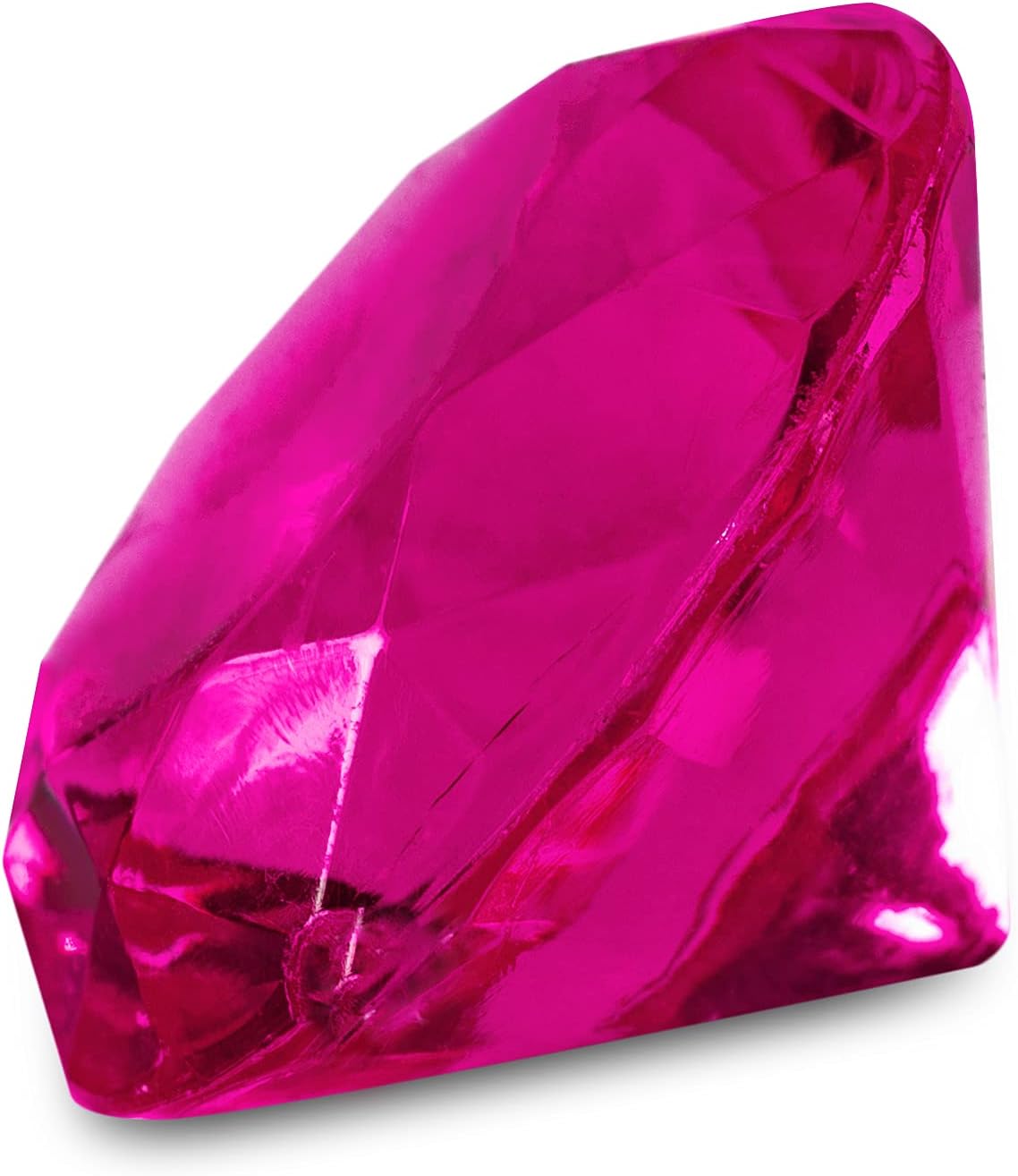 Super Z Outlet Fuchsia Acrylic Round Diamond Crystals Treasure Gems for Table Scatters, Vase