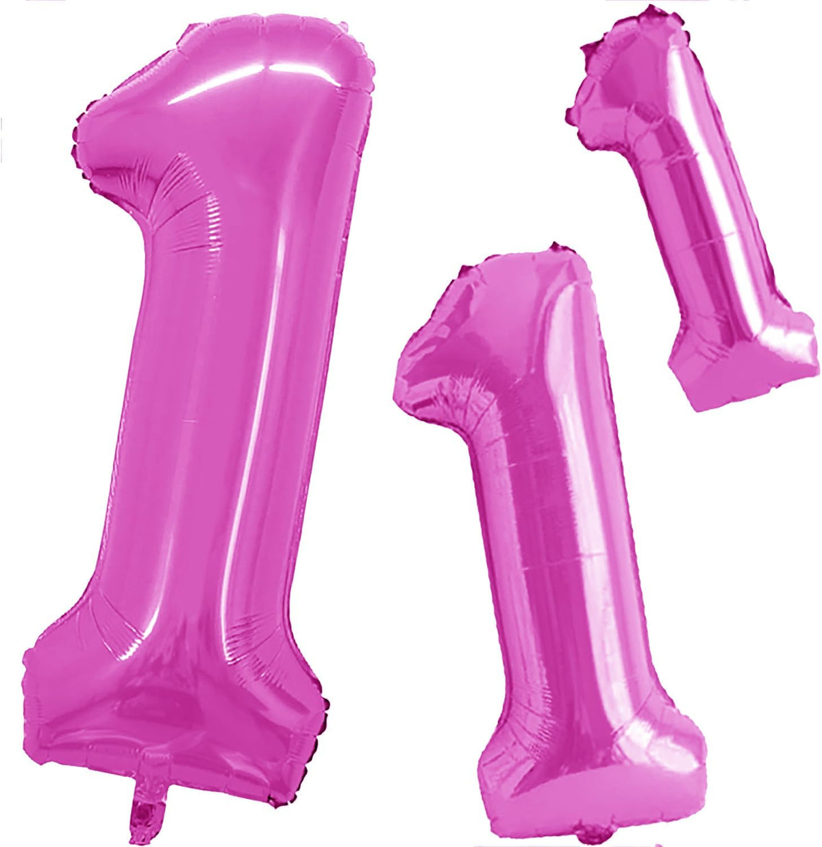 GOER Pink Foil Balloons Number 1,Huge Number Balloons for 1st 11st Birthday Party Supplies