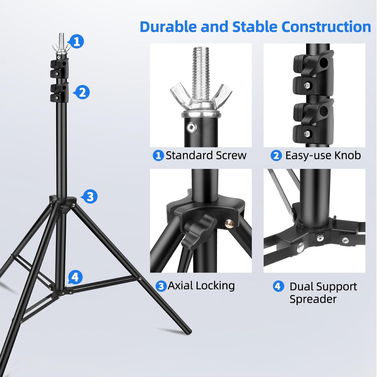 HEMMOTOP 7x5 ft Green Screen Stand Kit, 6.5x5 ft Green Screen Backdrop with Stand for Streaming