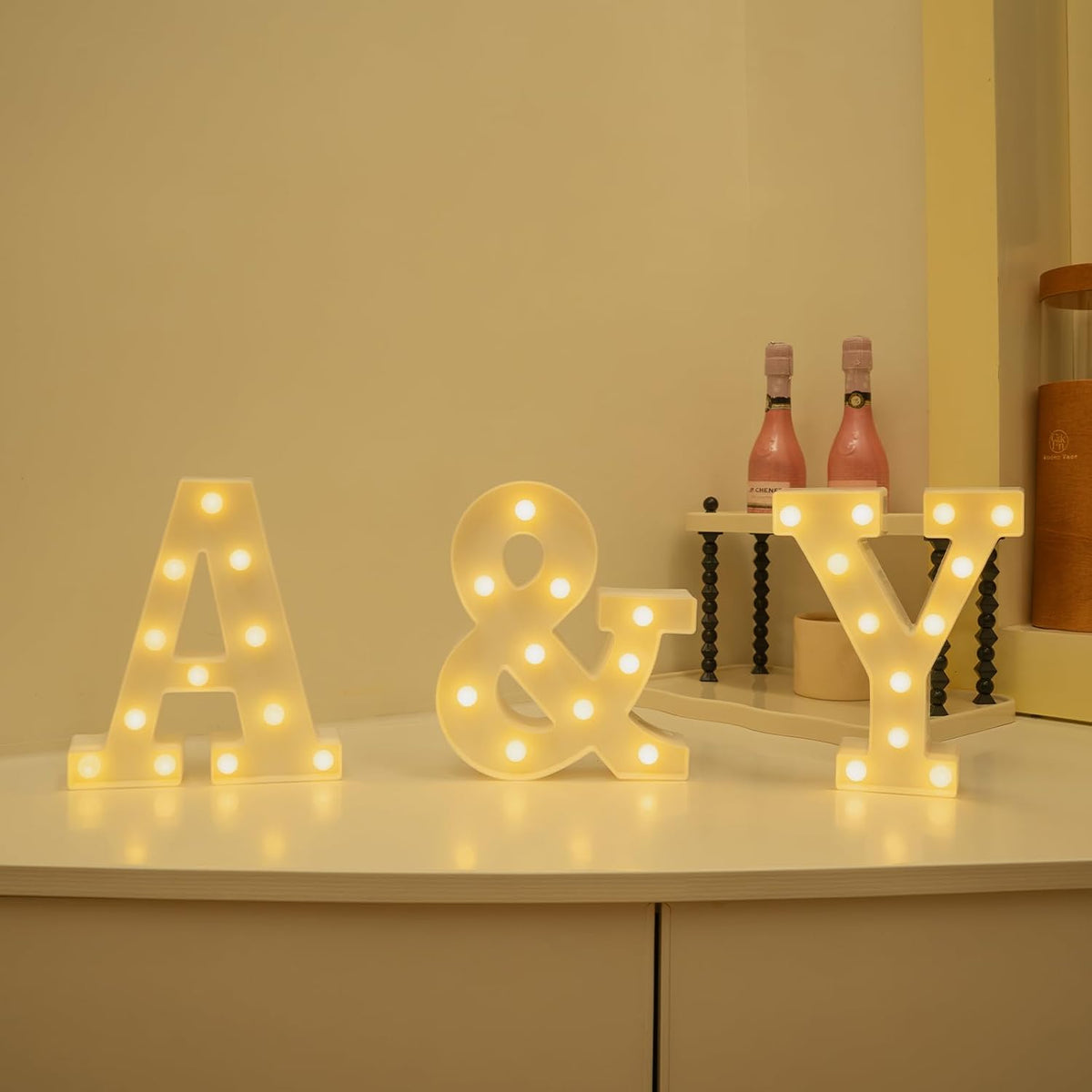 Foaky LED Letter Lights Sign Marquee Light Up Letters Sign for Night Light Wedding/Birthday Party