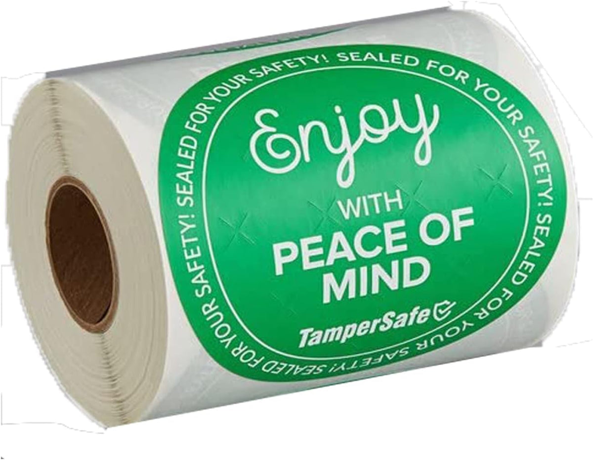 Angel's Peel Lounge Tamper Proof Stickers Roll — Tamper Evident Stickers for Delivery Food Safety