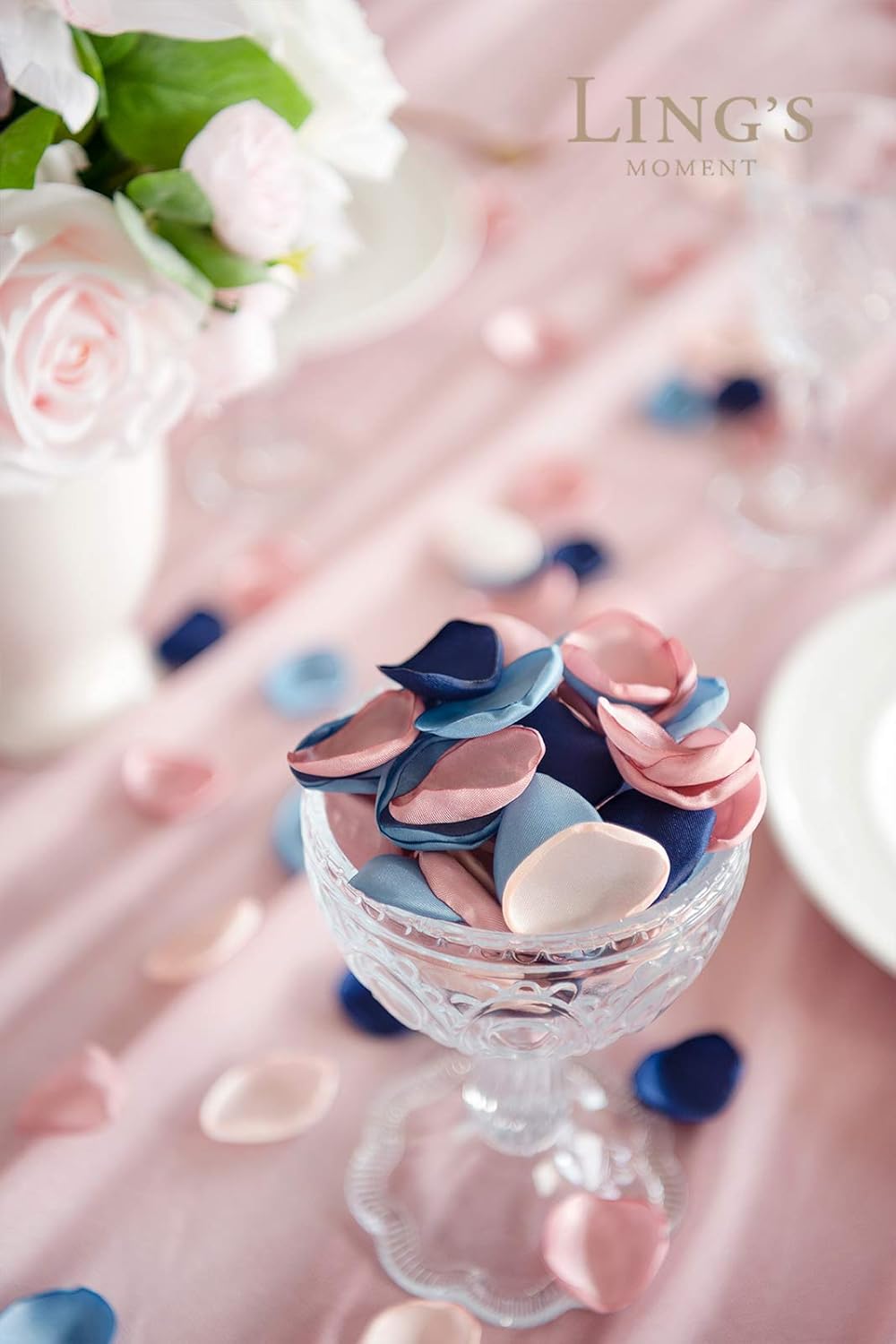 Ling's Moment Rose Petals, Silk Flower Petals for Wedding/Aisle/Flower Girl Baskets/Table