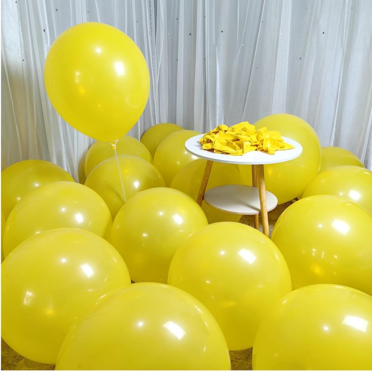 90 Pack Yellow Balloons 18 inch Yellow Latex Big Balloons for Party Decorations and Events