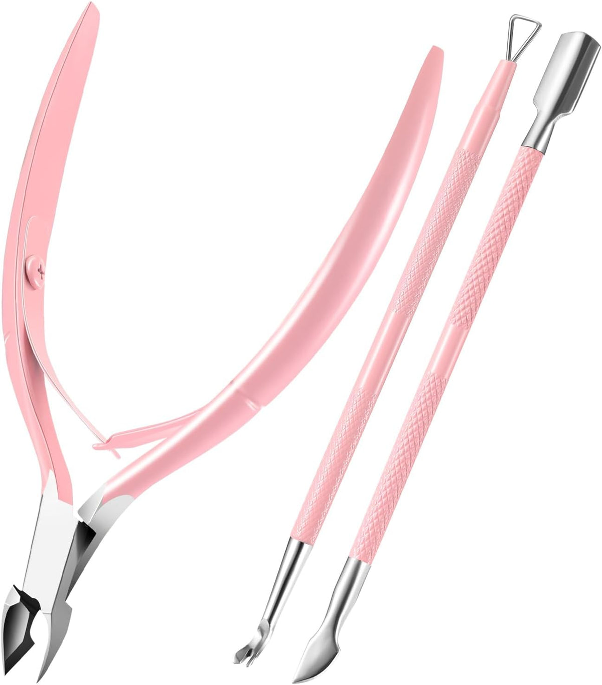 Cuticle Trimmer with Cuticle Pusher, XUNXMAS Cuticle Remover Cutter Nipper Scissor and Triangle