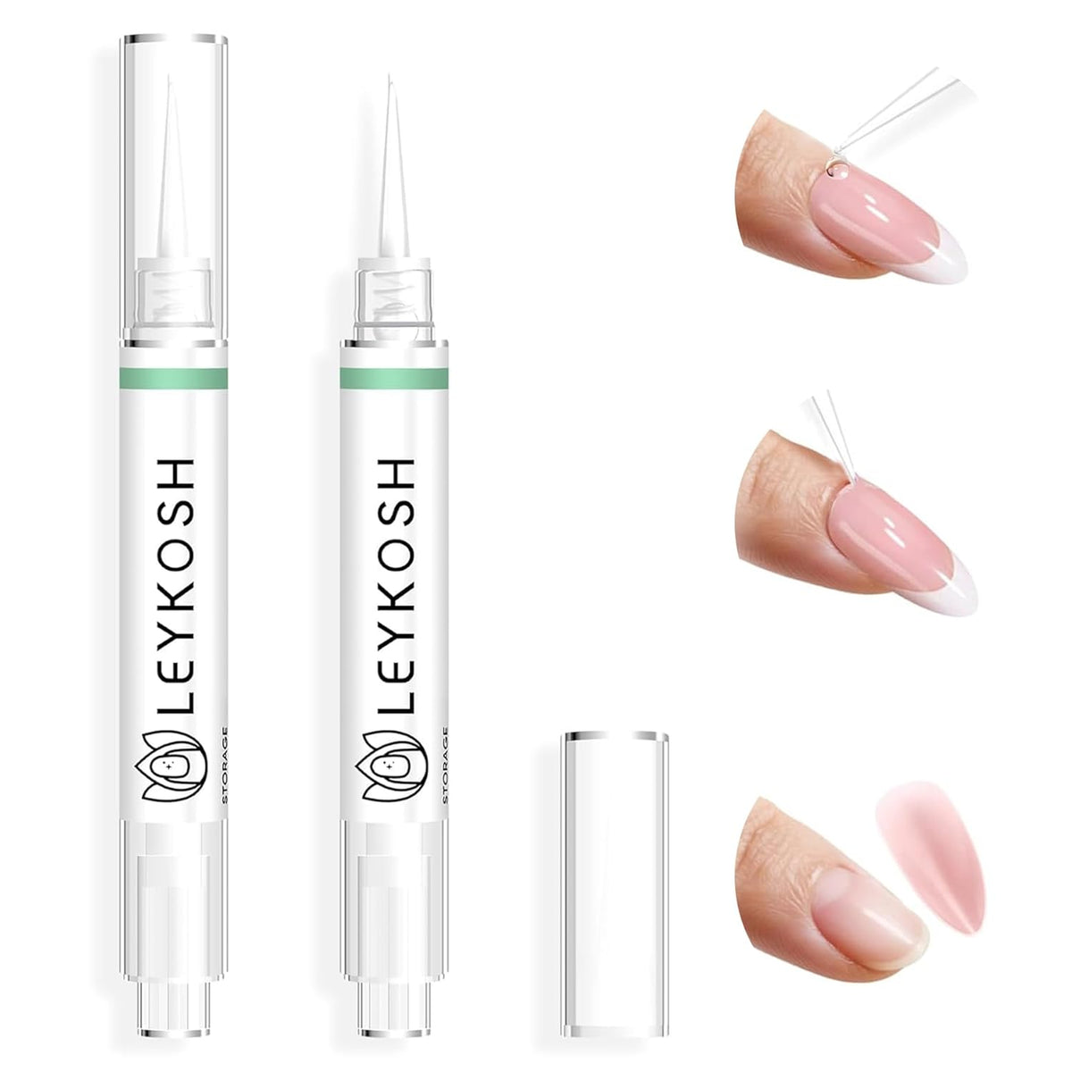 Nail Glue Remover for Press on Nails, 2025 Upgraded 2 In 1 Stick & Remover Pen Design, Not for Gel