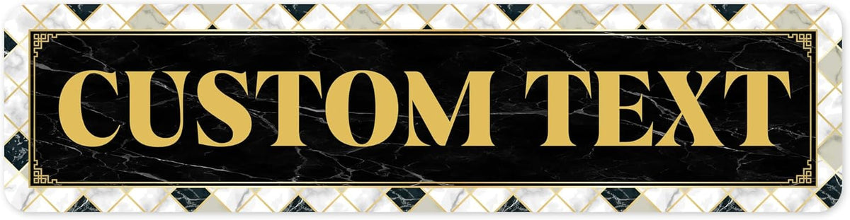 Custom Sign, Custom Street Sign, 11 Font Colors, 13 Font Styles, 4 Hole Options, 22 Sizes, 12x48