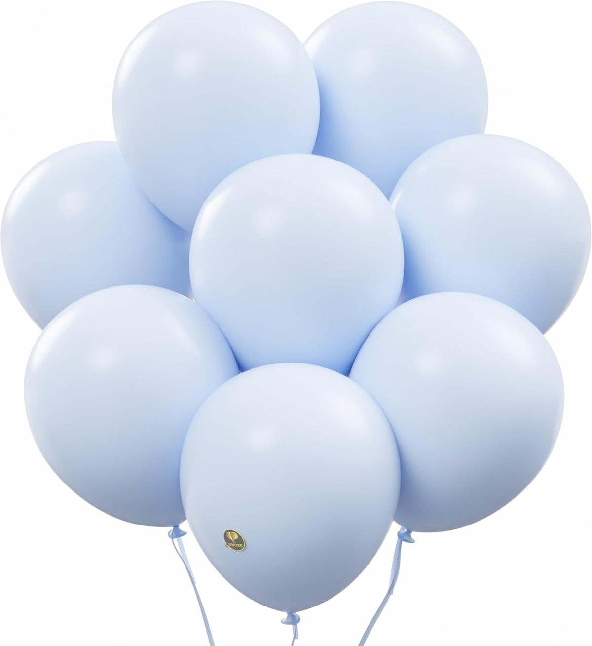 AFTERLOON® Biodegradable Balloons 50 pcs Pastel Baby Blue 10 Inch, Matte Color Thickened Extra