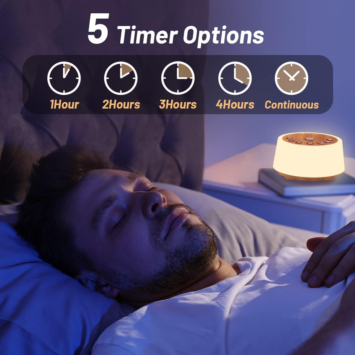 Color Noise Sound Machines with 10 Colors Night Light 25 Soothing Sounds and Sleep White Noise