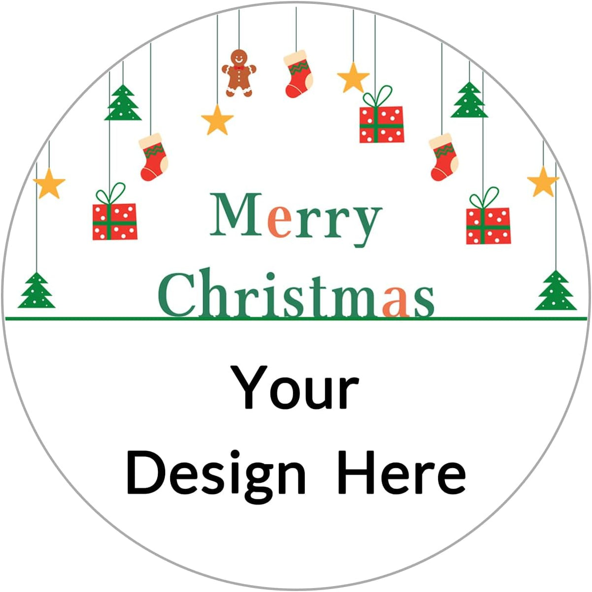100-1000pcs Custom Stickers Merry Christmas Stickers Personalized Labels Adhesive Xmas Decorative